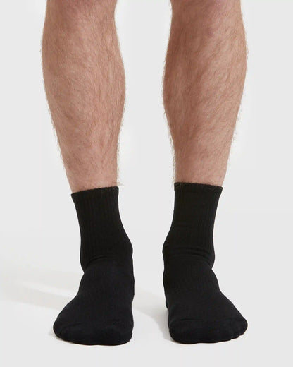 Black Half Crew Socks 3-Pack
