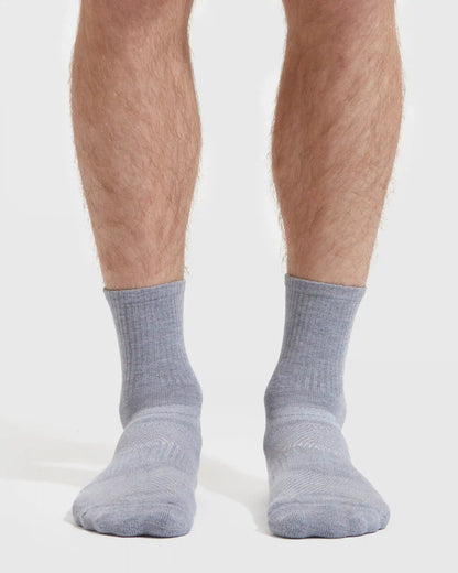 Heather Gray Half Crew Socks 6-Pack