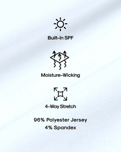 White Active Crew Neck Tee