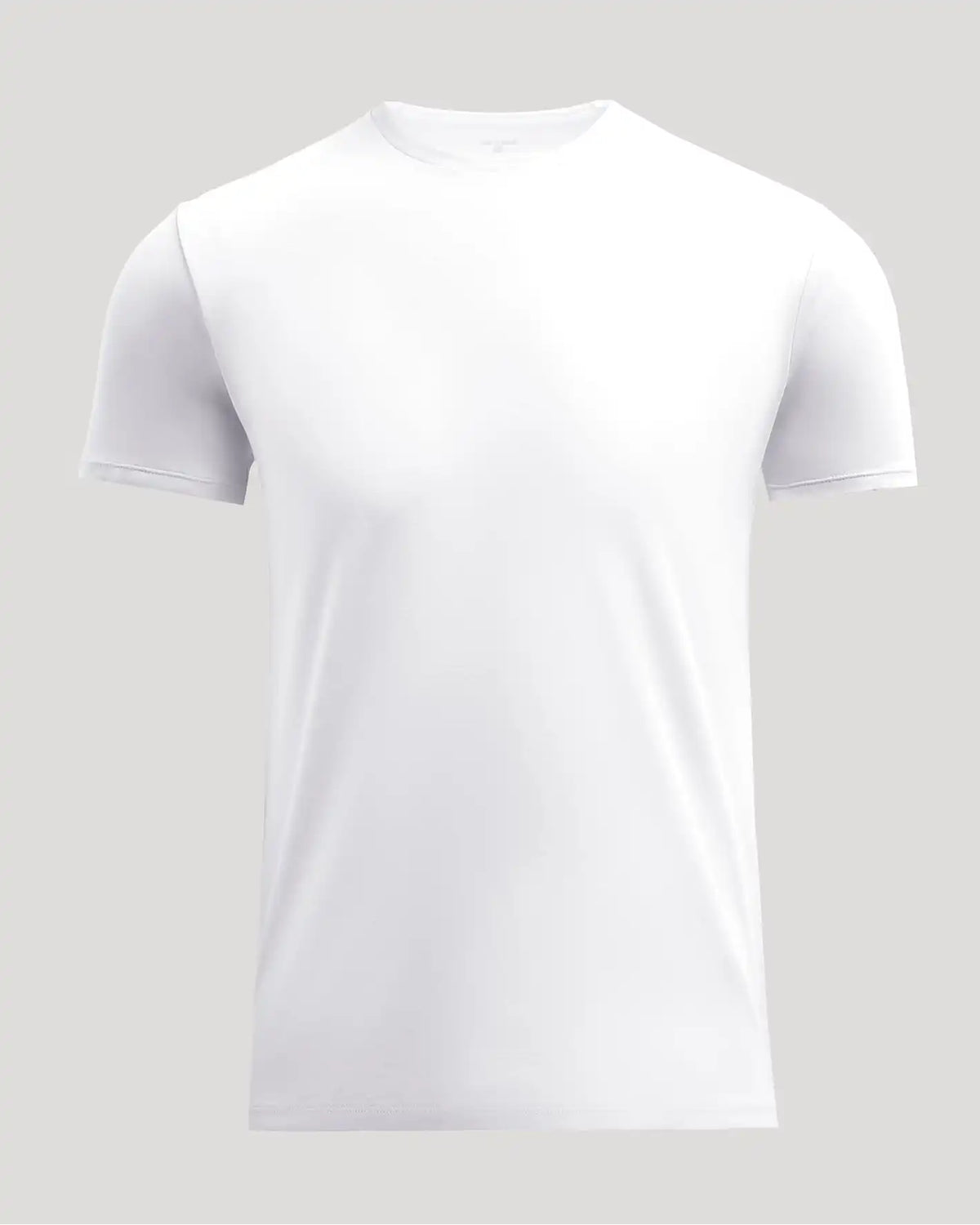 White Pima Cotton Blend Crew