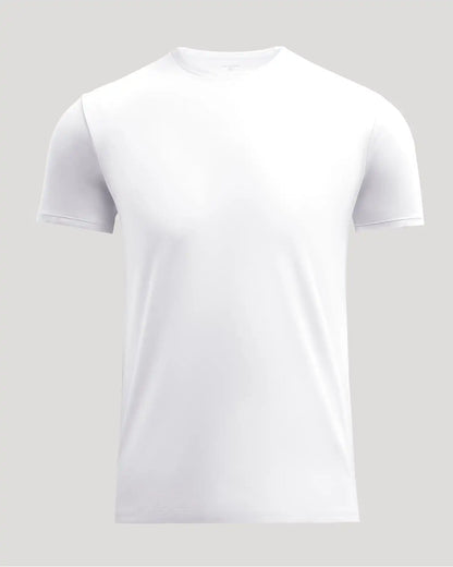 White Pima Cotton Blend Crew