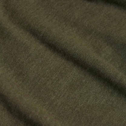 Heather Military Green Classic Long Sleeve Crew Neck