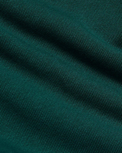 Deep Emerald Fleece French Terry Pullover Crew Neck