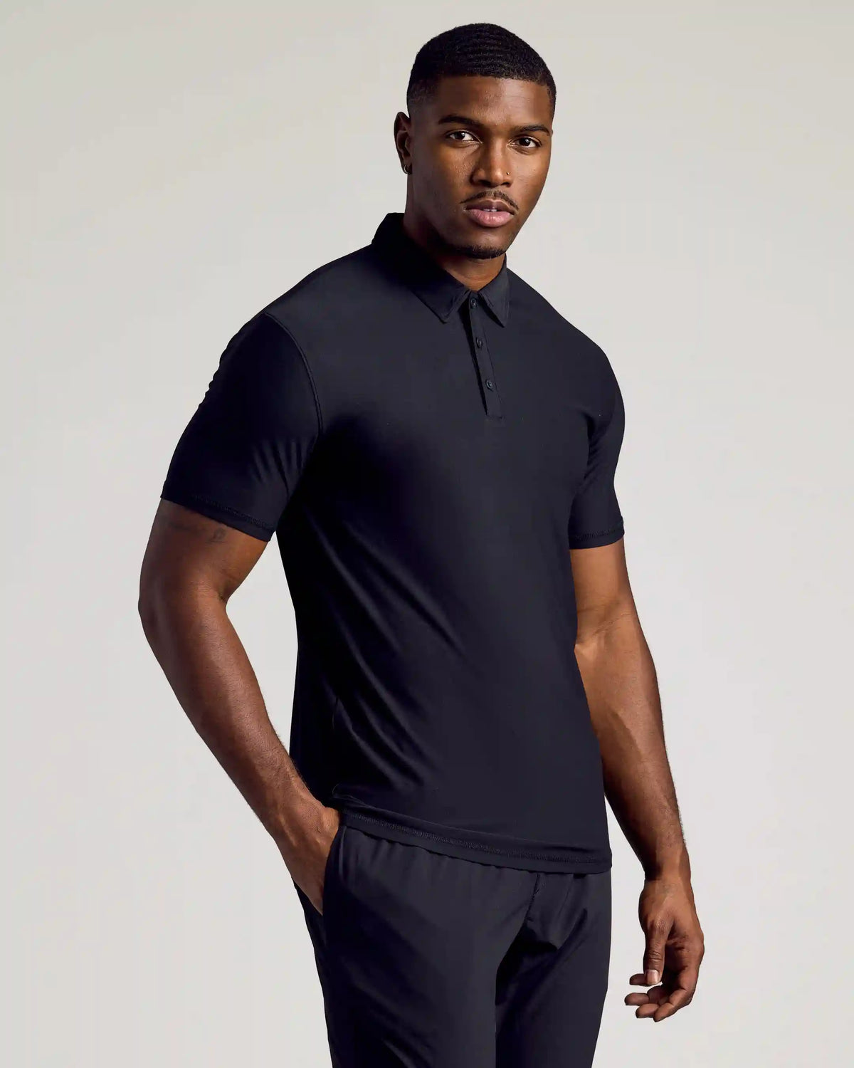 Black Tall Active Polo 3-Pack