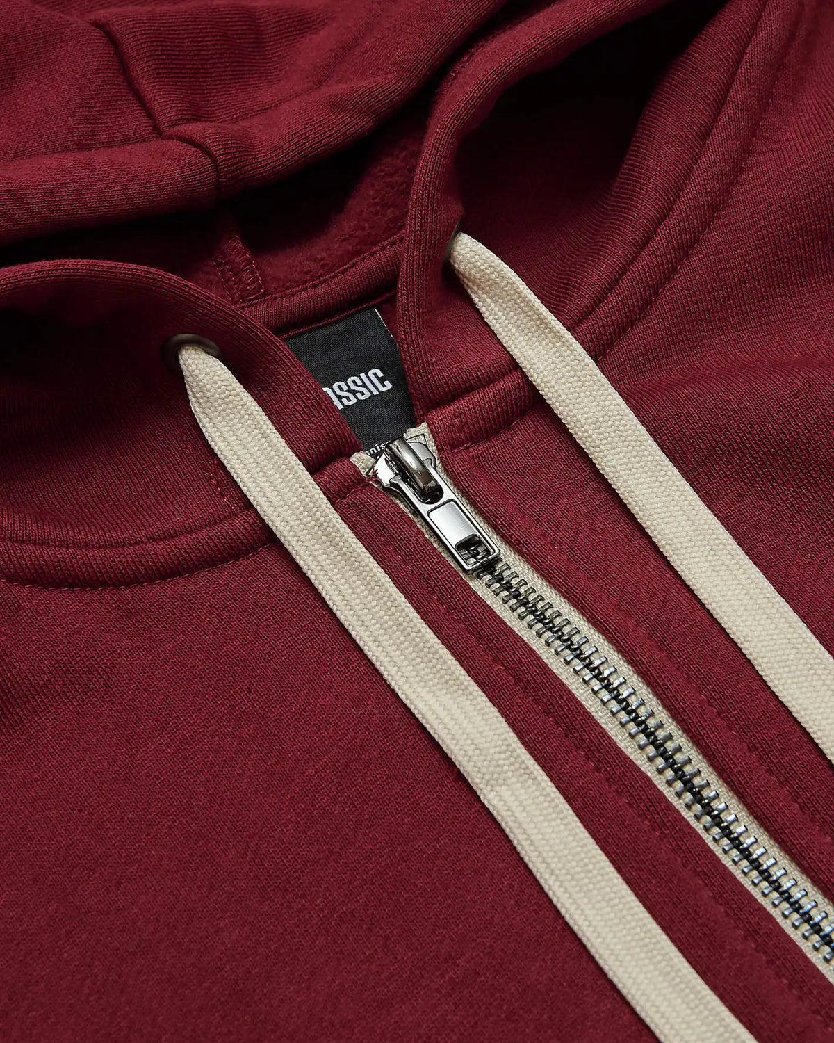 Dark Maroon Fleece French Terry Zip Hoodie