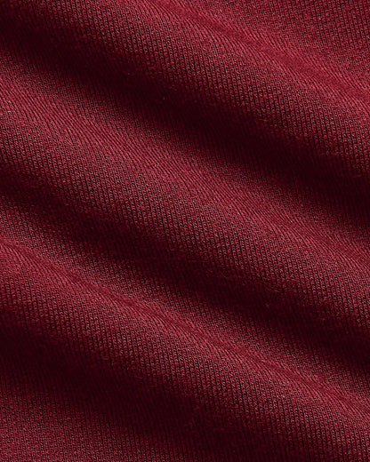 Womens Dark Maroon Slouch Pullover Crew