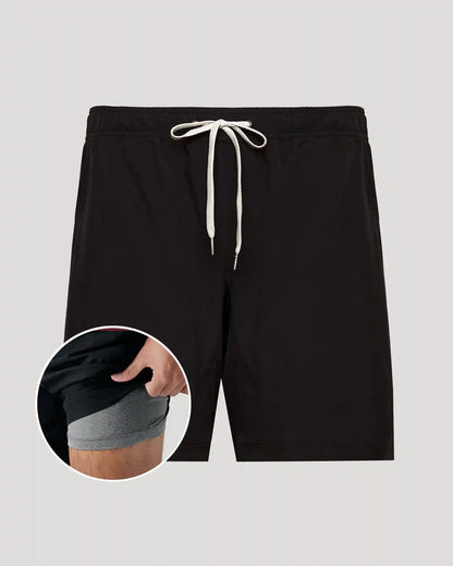 Black 9" Active Quick Dry Shorts
