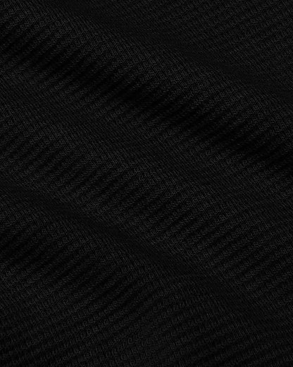 Girls Black Waffle Long Sleeve Henley & Waffle Leg Pants 2-Pack