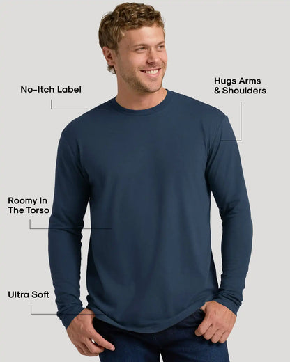 Navy Classic Long Sleeve Crew Neck