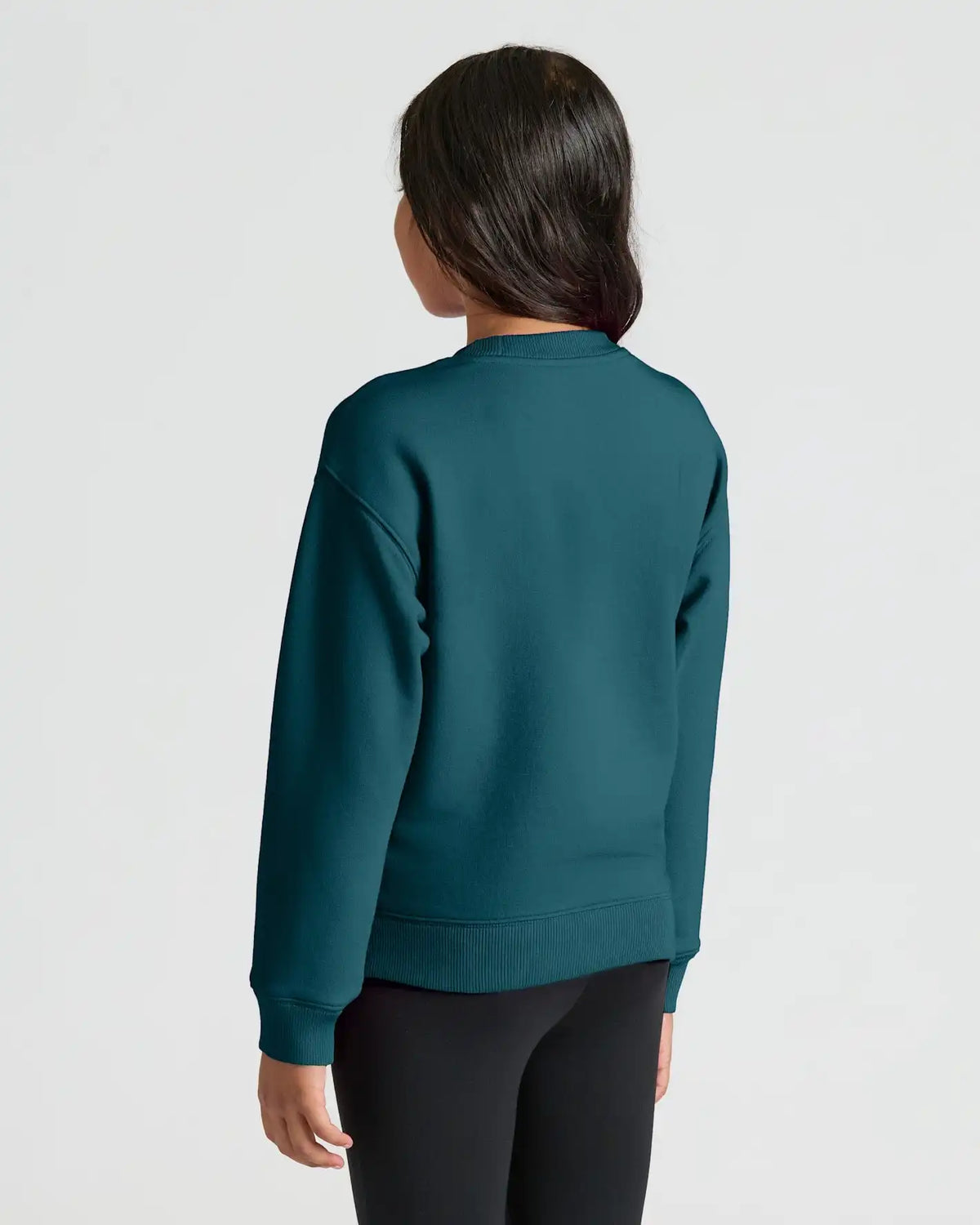 Girls Deep Emerald Slouch Pullover Crew & Relaxed Jogger 2-Pack