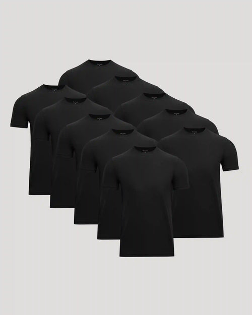 All Black Active Crew 10-Pack