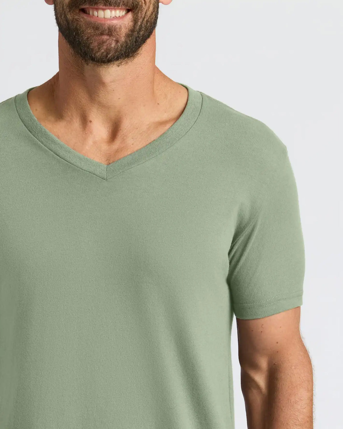 Sage Green Classic V-Neck
