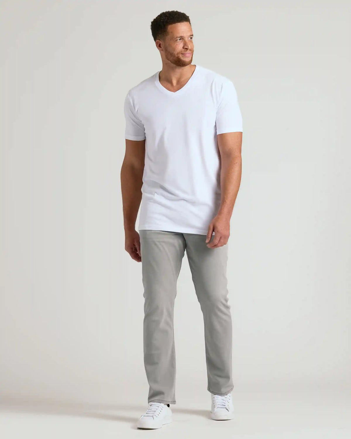 White Classic Tall V-Neck 10-Pack