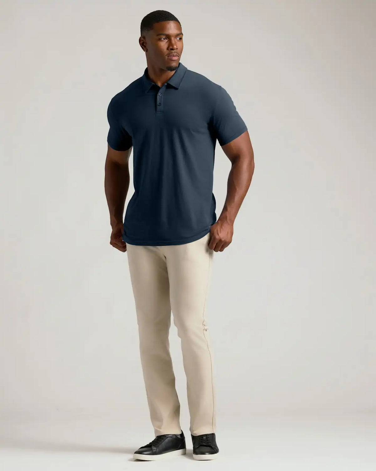 Navy Short Sleeve Tall Polo