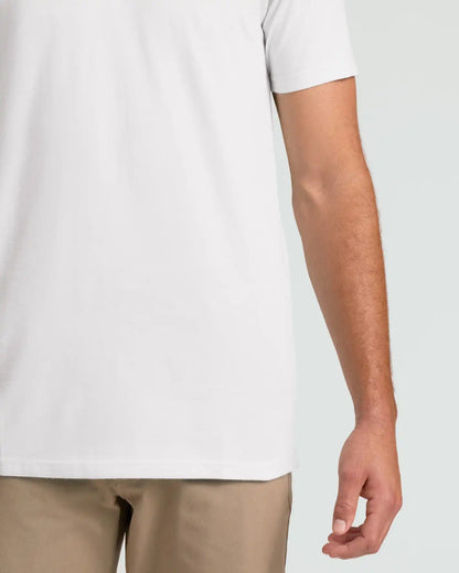White Short Sleeve Tall Polo