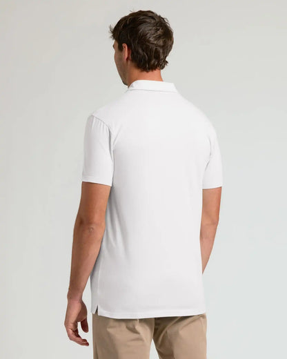 White Short Sleeve Tall Polo