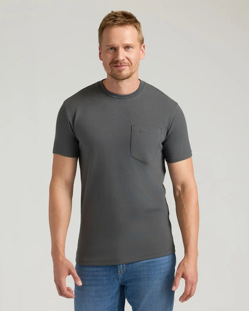 Carbon Tall Heavyweight Pocket Crew