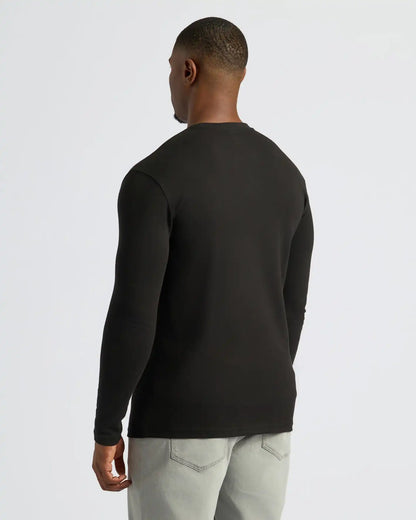 Black Tall Heavyweight Long Sleeve Pocket Crew 2-Pack