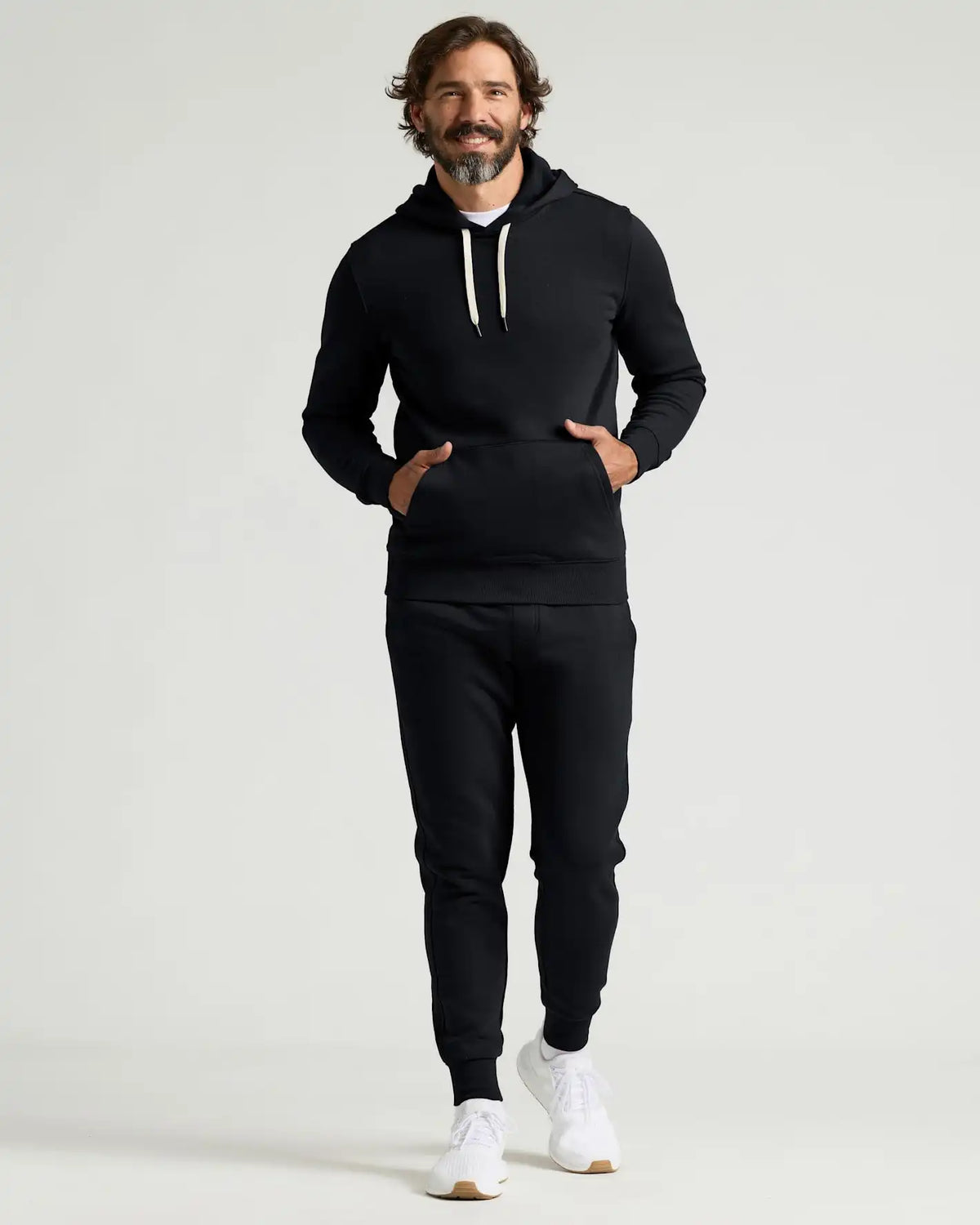 Black Fleece French Terry Pullover Hoodie