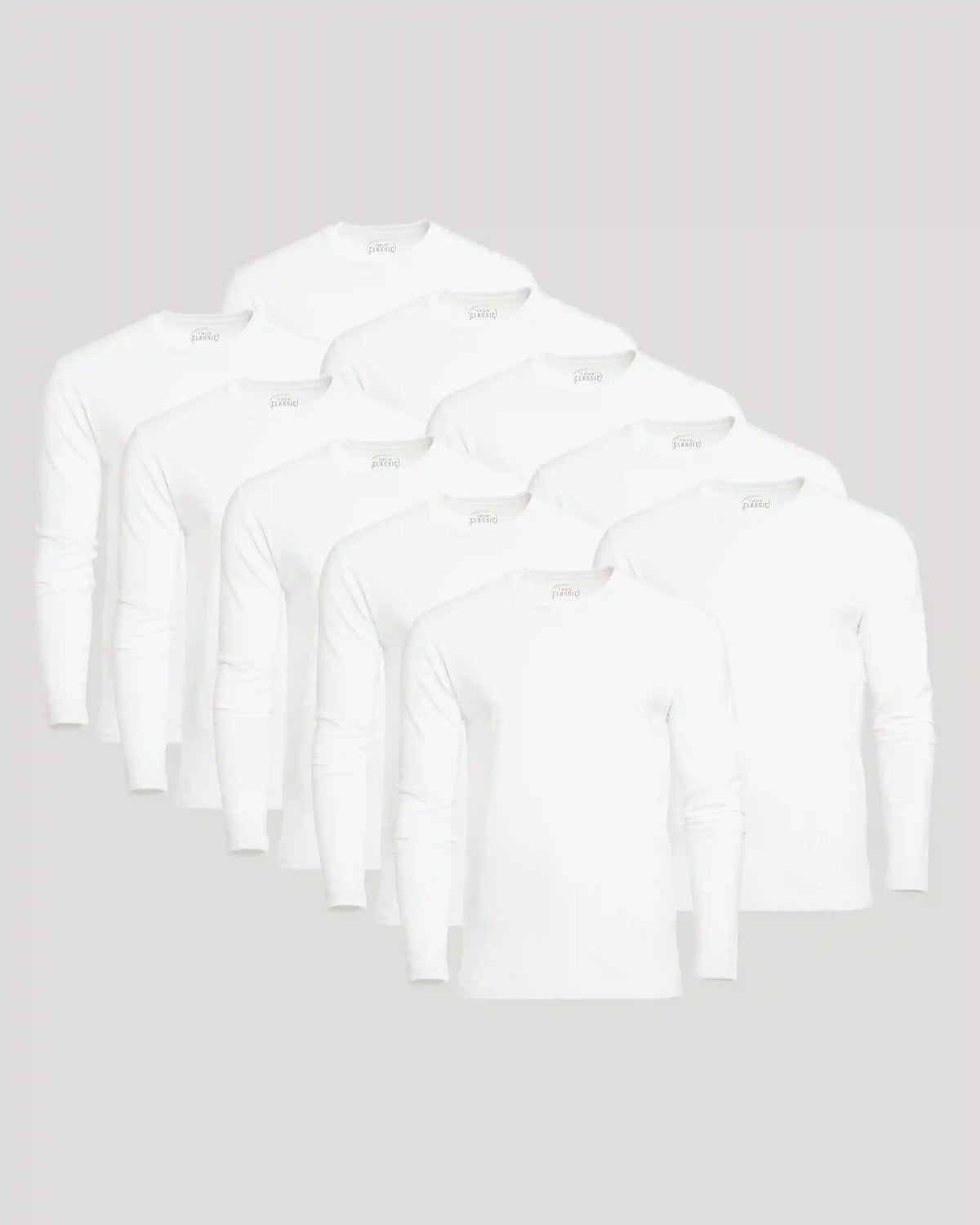 Classic Long Sleeve Crew Neck 10-Pack