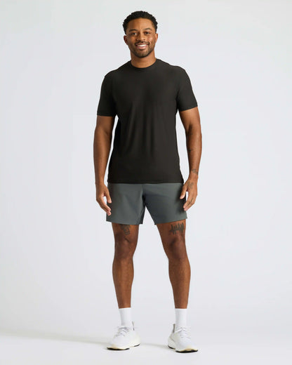 Black Active Crew Neck Tee
