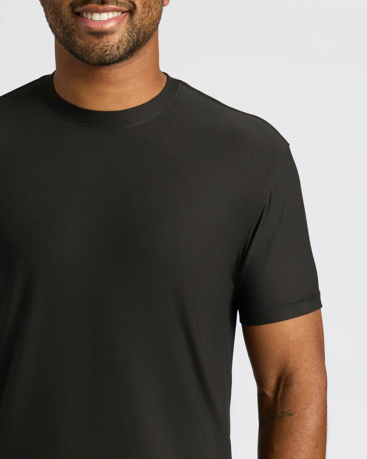 Black Active Crew Neck Tee