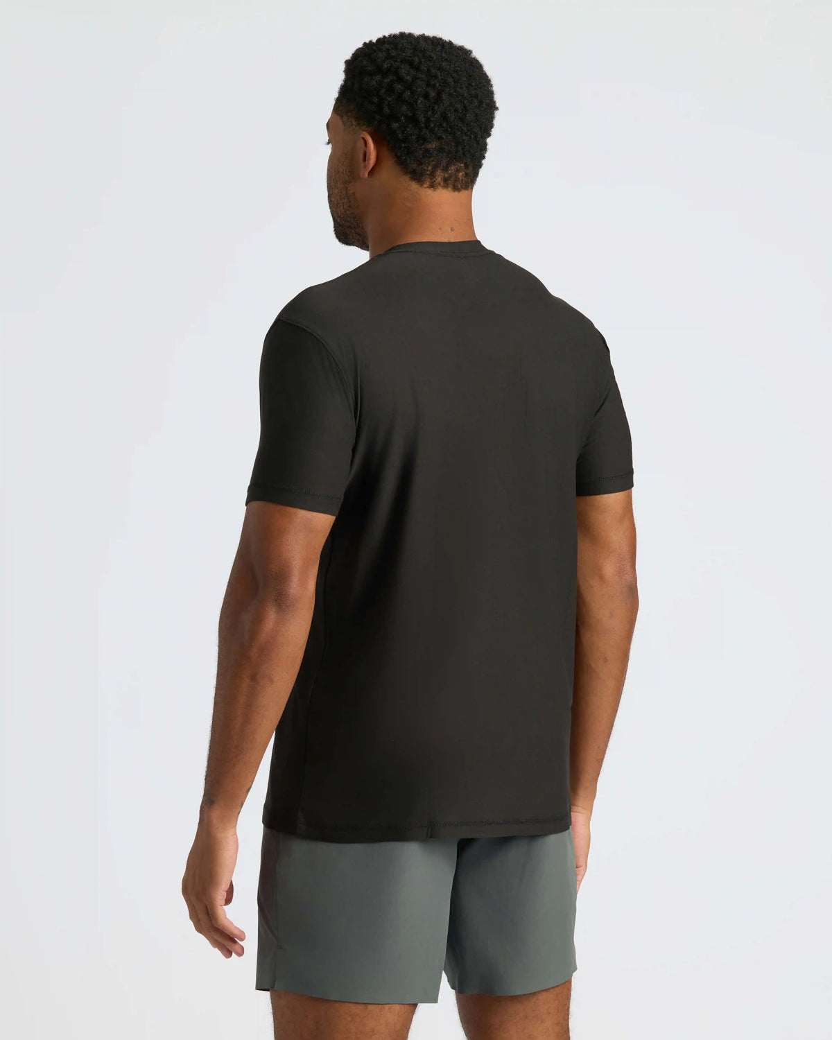 Black Active Crew Neck Tee