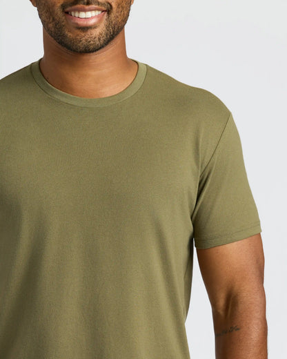 Classic Curved Hem Crew Neck 3-Pack