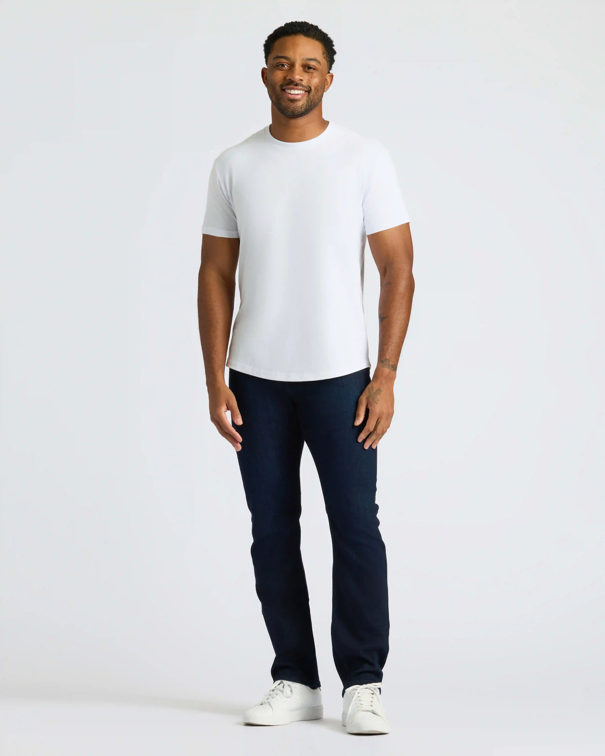 White Curved Hem Classic Crew Neck 3-Pack